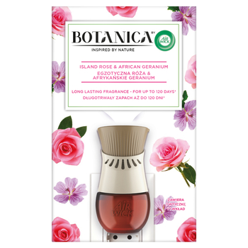 BOTANICA BY AIR WICK ELEKTRYCZNY EGZOTYCZNA RÓŻA & AFRYKAŃSKIE GERANIUM / ISLAND ROSE & AFRICAN GERANIUM 19ML KOMPLET