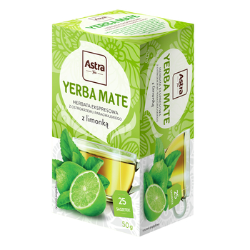 HERBATA ASTRA YERBA MATE Z OSTROKRZEWU PARGWAJSKIEGO Z LIMONKĄ 50G EKSPRESOWA