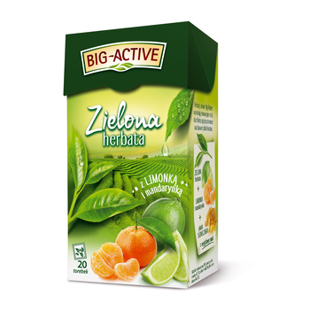 BIG-ACTIVE HERBATA ZIELONA LIMONKA Z MANDARYNKĄ 20TB/