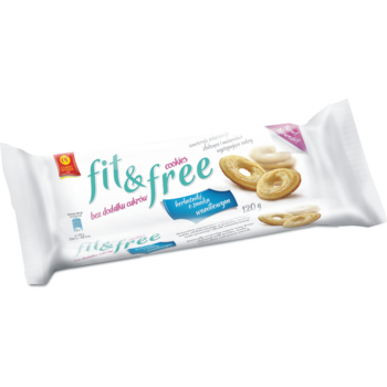 HERBATNIKI FIT&FREE O SMAKU WANILIOWYM 120 G
