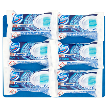 DOMESTOS 3W1 ATLANTIC KOSTKA TOALETOWA OPAKOWANIE UZUPEŁNIAJĄCE 6 X 40 G