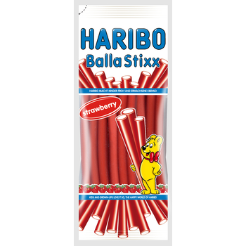 HARIBO ŻELKI OWOCOWE BALLA STIXX TRUSKAWKA, 200G