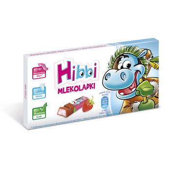 BATONIKI HIBBI Z NADZIENIEM JOGURT TRUSKAWKA 100G