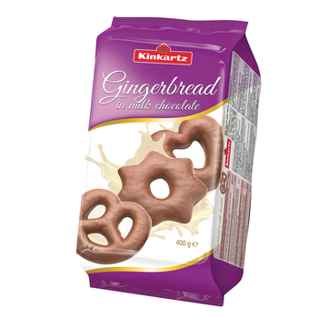 KINKARTZ PIERNIKI W CZEKOLADZIE MLECZNEJ 400G