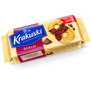 KRAKUSKI DUELKI Z CUKREM Z CZEKOLADĄ MLECZNĄ 181G