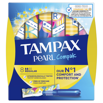 TAMPAX PEARL COMPAK REGULAR TAMPONY Z APLIKATOREM, 8SZT
