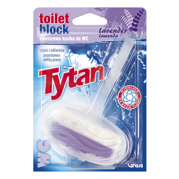 DWUFAZOWA KOSTKA DO WC LAWENDOWA KOSZYCZEK, TYTAN 40G